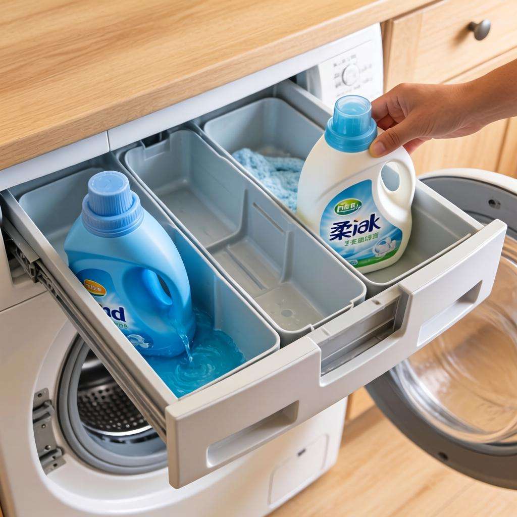 如何正确投放洗衣液和柔顺剂提升洗衣效果 如何正确投放洗衣液和柔顺剂提升洗衣效果第一张图
