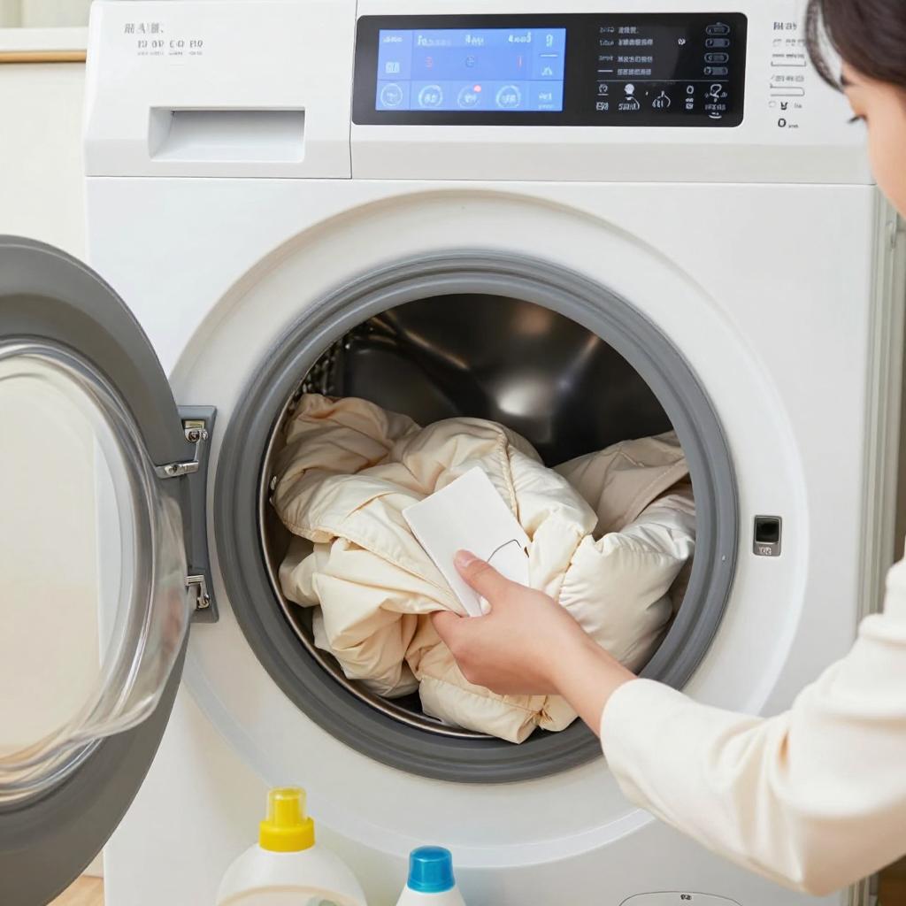 羽绒服清洗宝典：正确使用洗衣机压板保持蓬松暖和第一张图