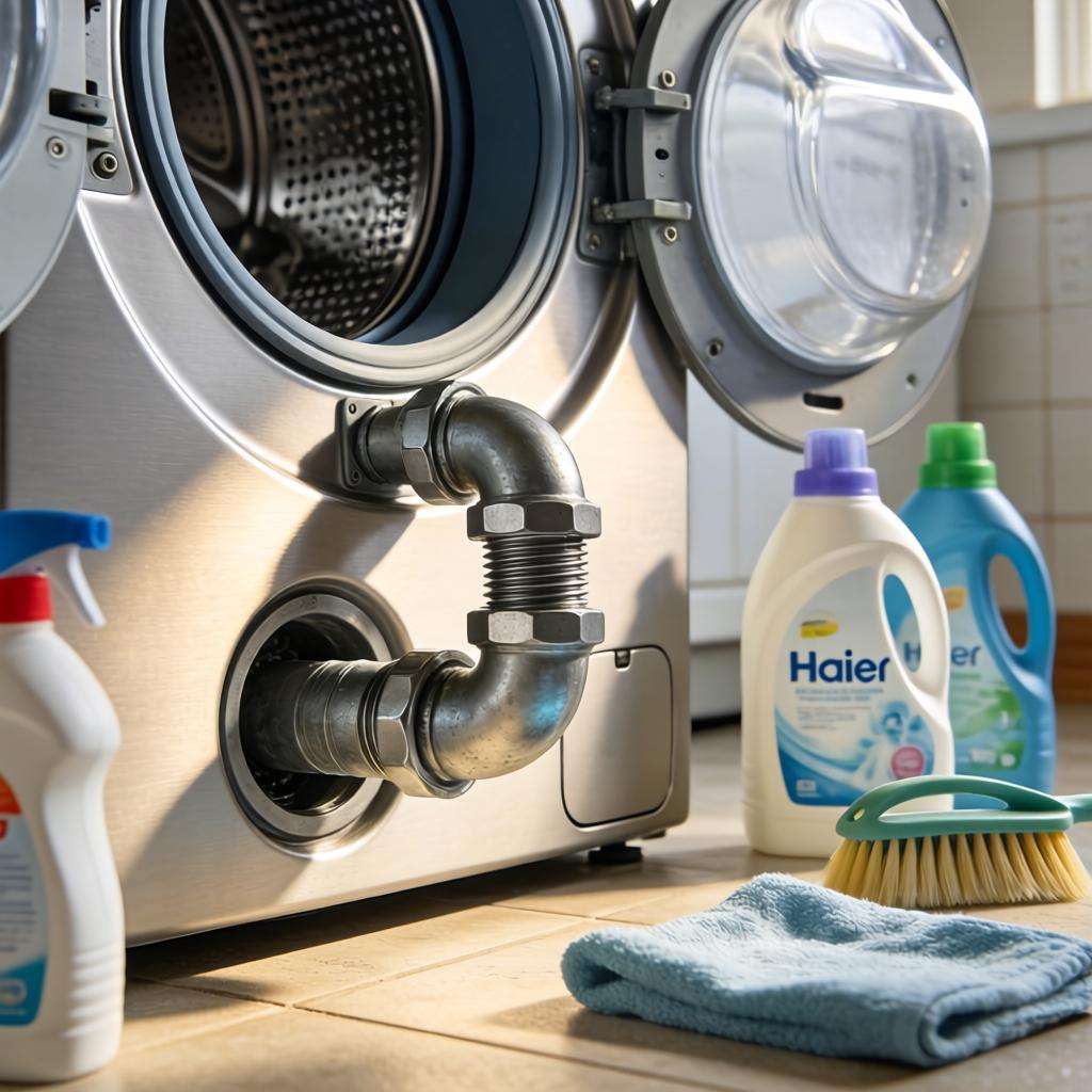 海尔滚筒洗衣机排水在哪 海尔滚筒洗衣机排水位置介绍【详解】第一张图